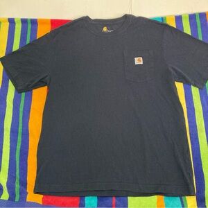 Navy blue carhartt shirt size large